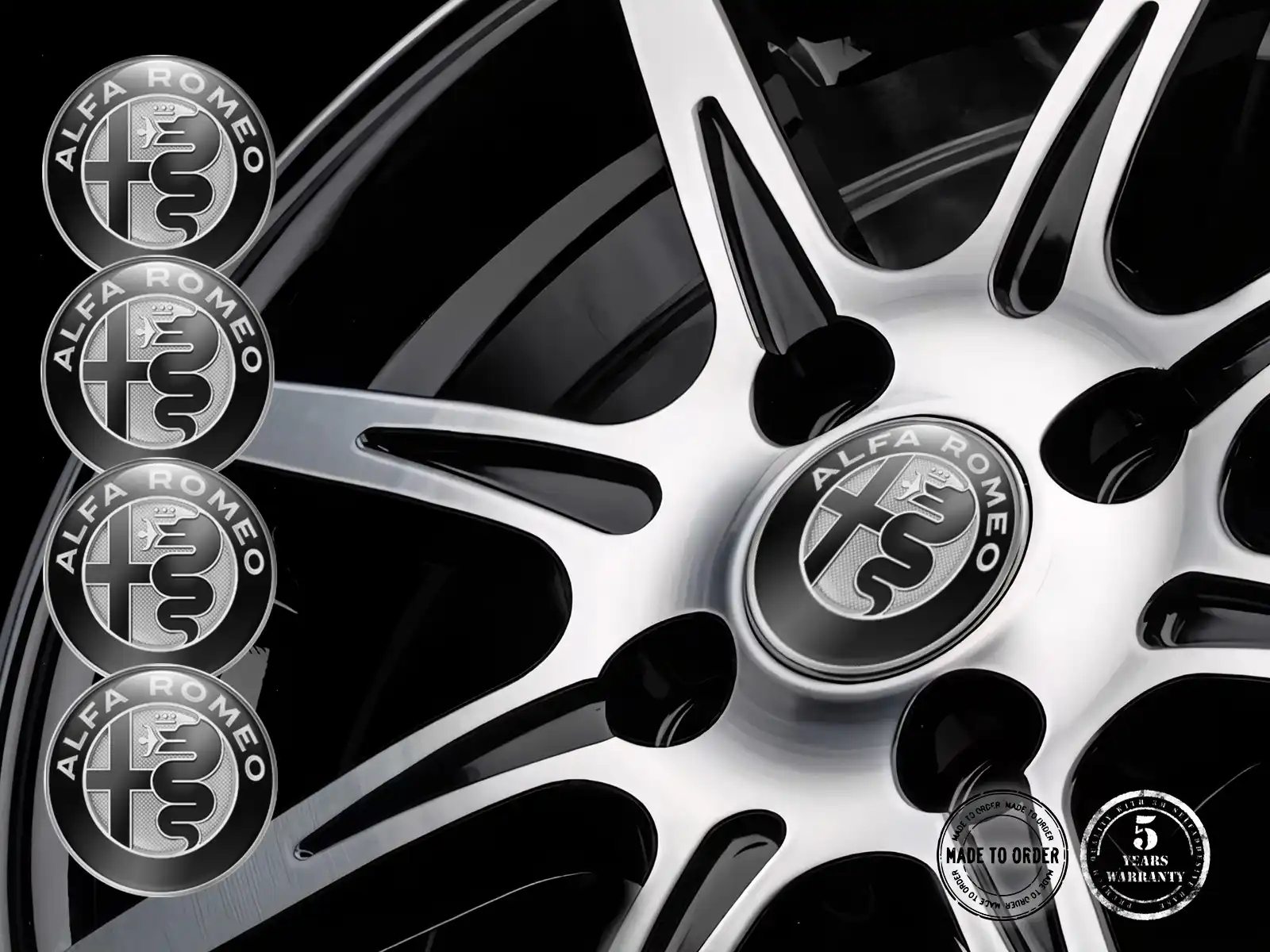 Alfa Romeo Aufkleber Dome Stil Premium Radlogos